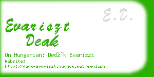evariszt deak business card